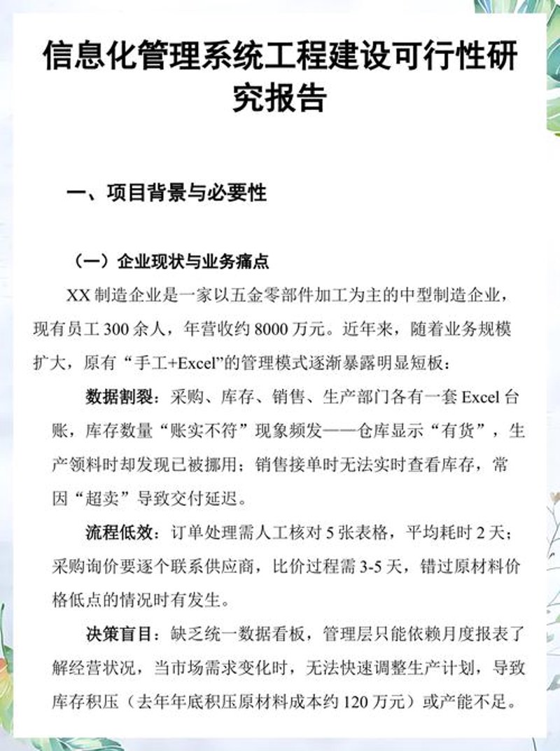 可行性研究报告：企业发展的灯塔